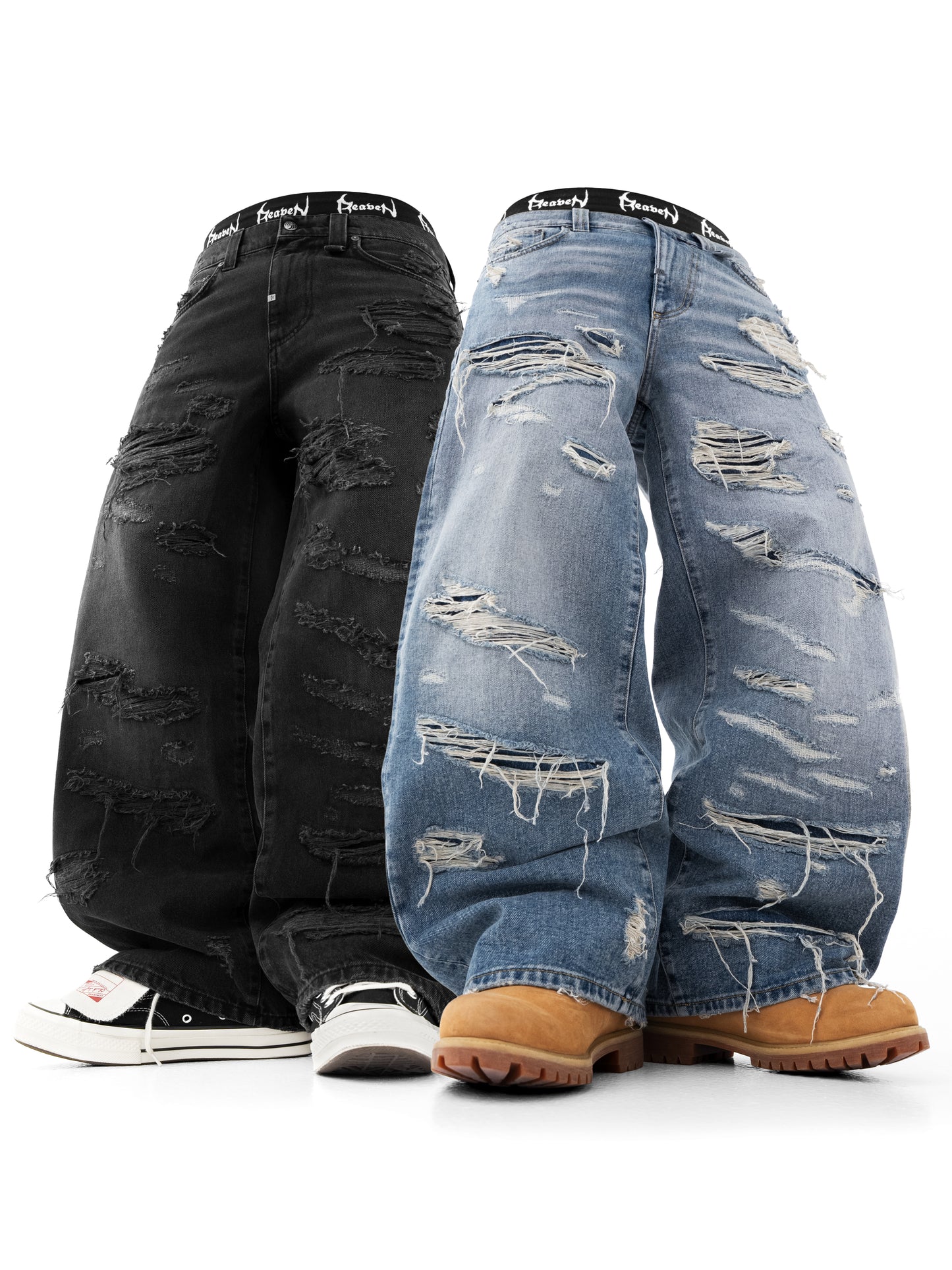 Reaven Washed Black Draco Denim Jeans