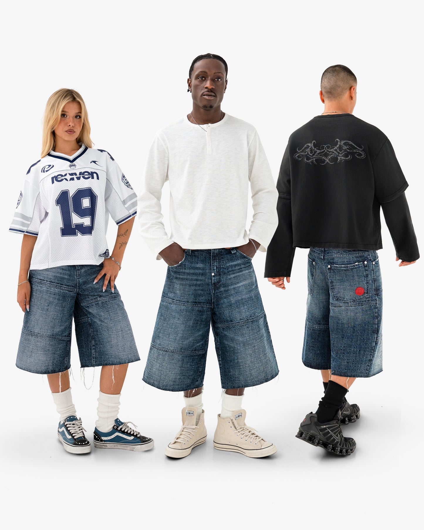 Reaven Shibuya Stamp Jorts