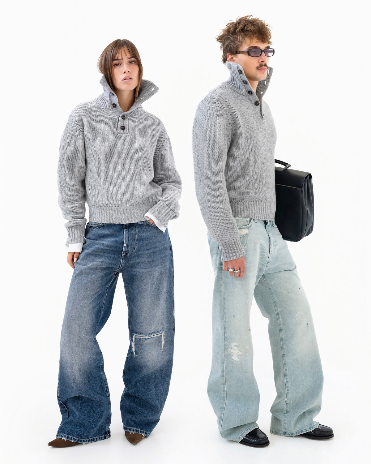 Reaven Funnel Neck Knit
