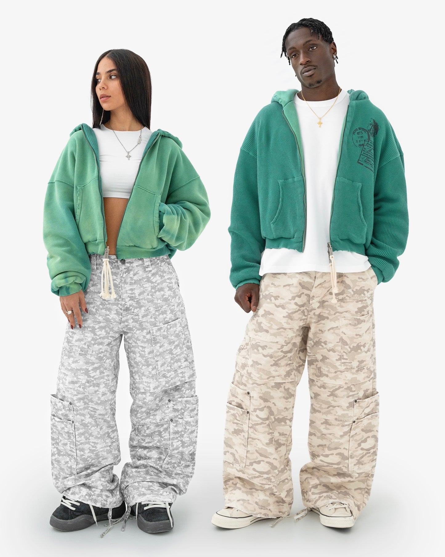 Reaven Emerald Green Thermal Zip Hoodie