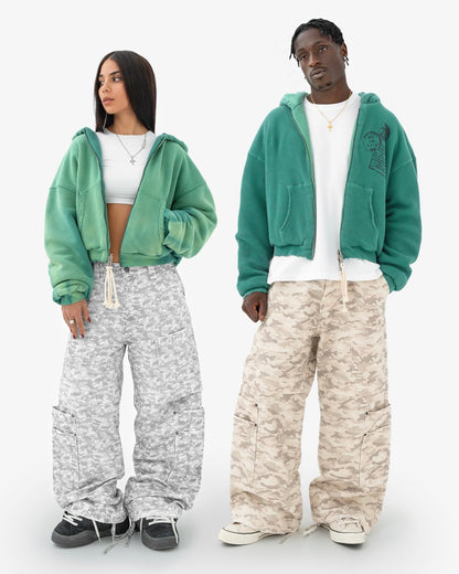 Reaven Emerald Green Thermal Zip Hoodie