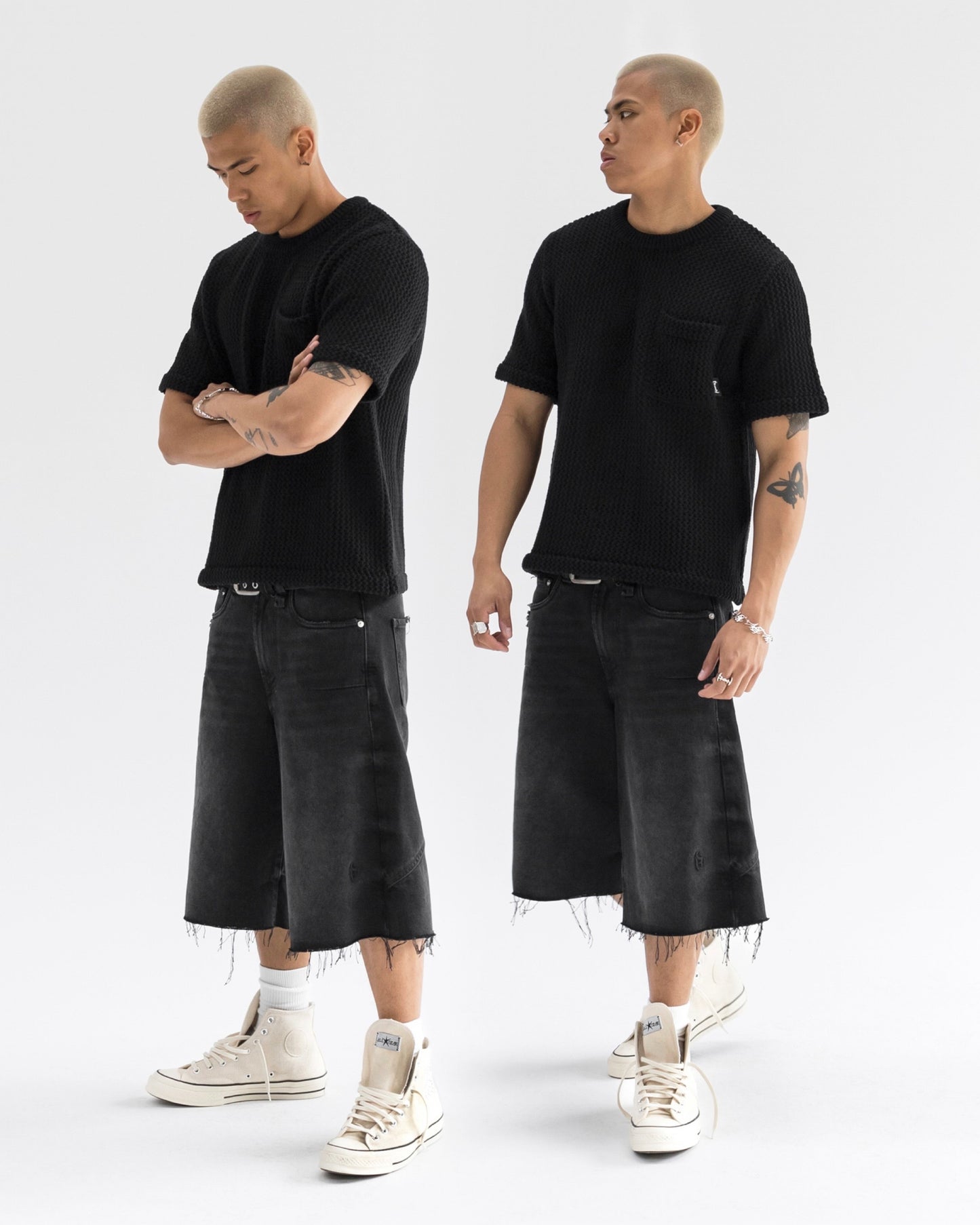 Reaven Black Knitted T-Shirt