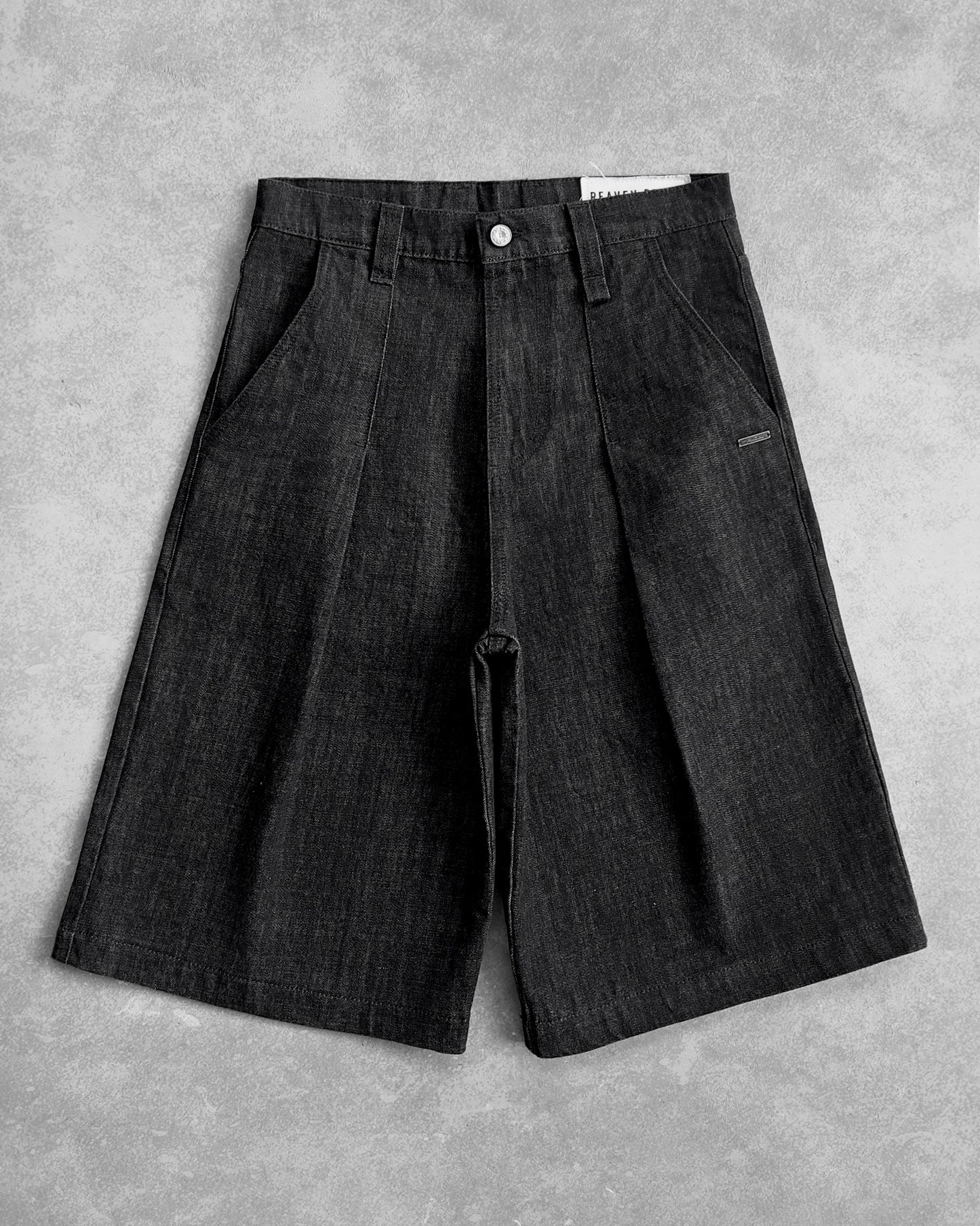Reaven Raw Black Tailored Jorts