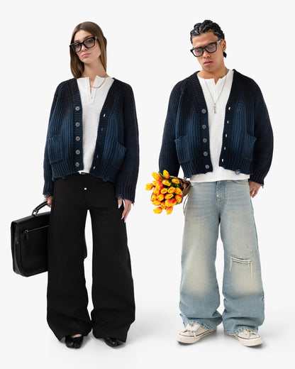 Reaven Navy Sunfaded Cardigan