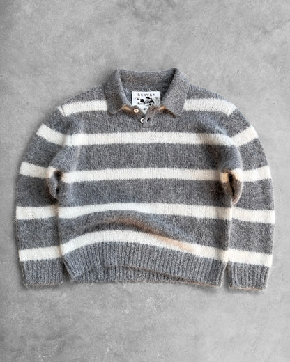 Reaven Wolf Grey Alpaca Polo Knit