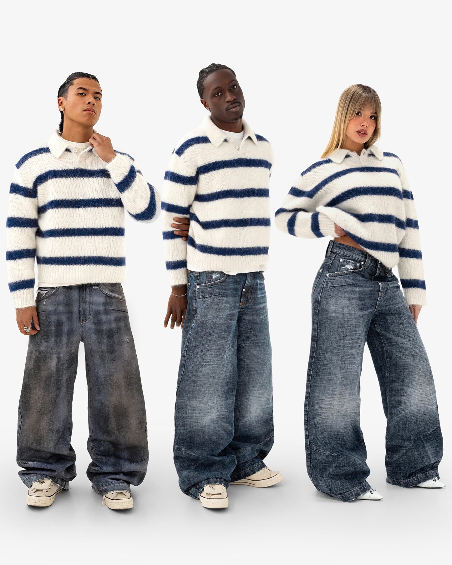 Reaven Blueberry Milk Alpaca Polo Knit