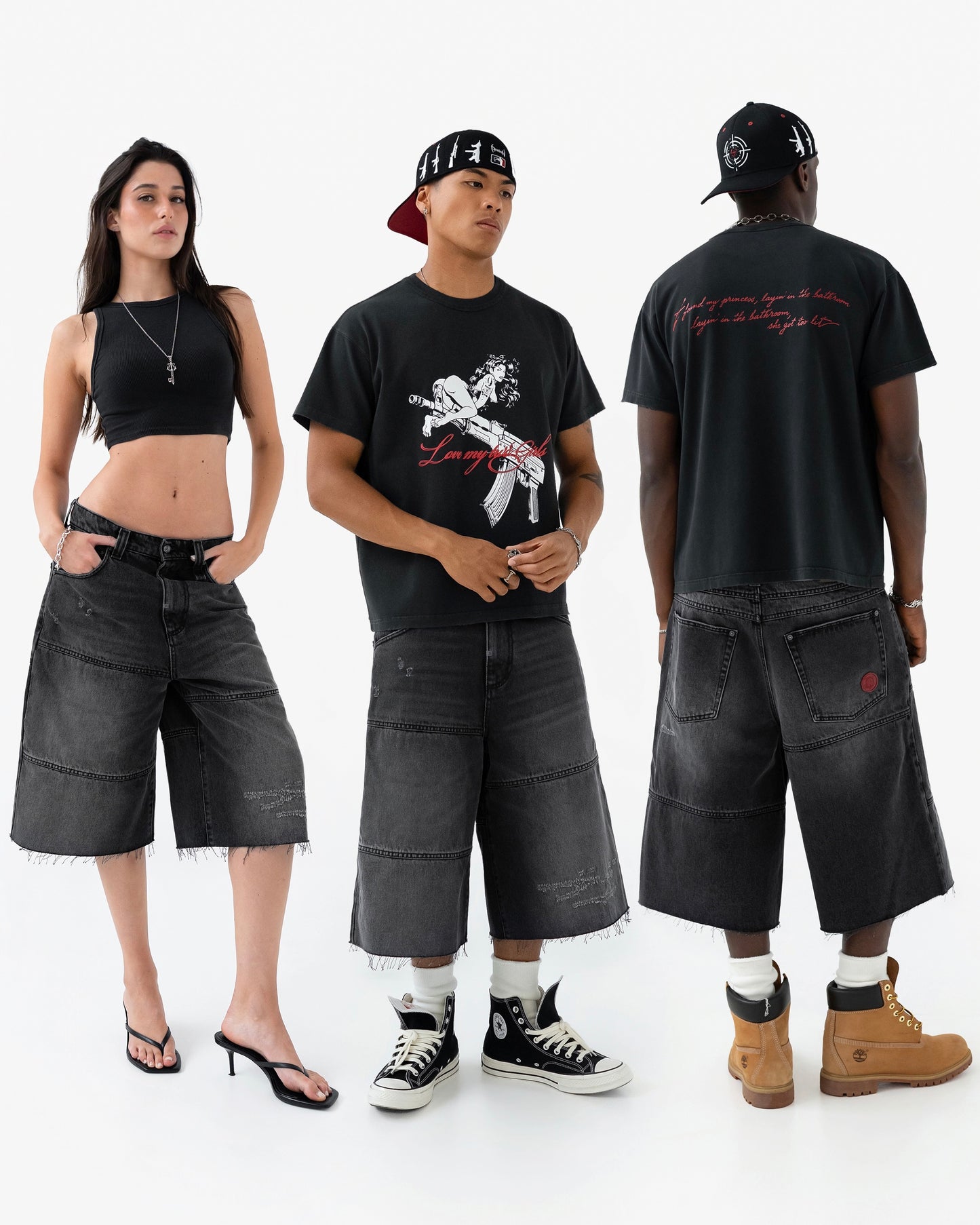 Reaven Mended Stamp Jorts