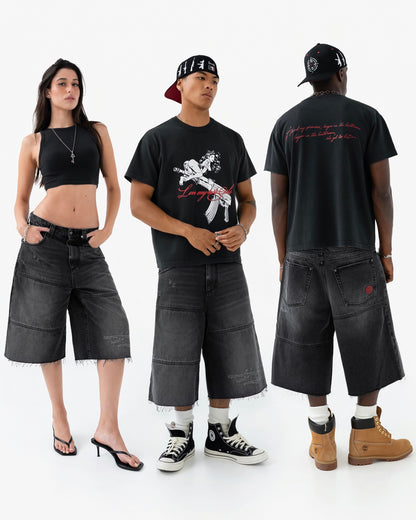 Reaven Mended Stamp Jorts