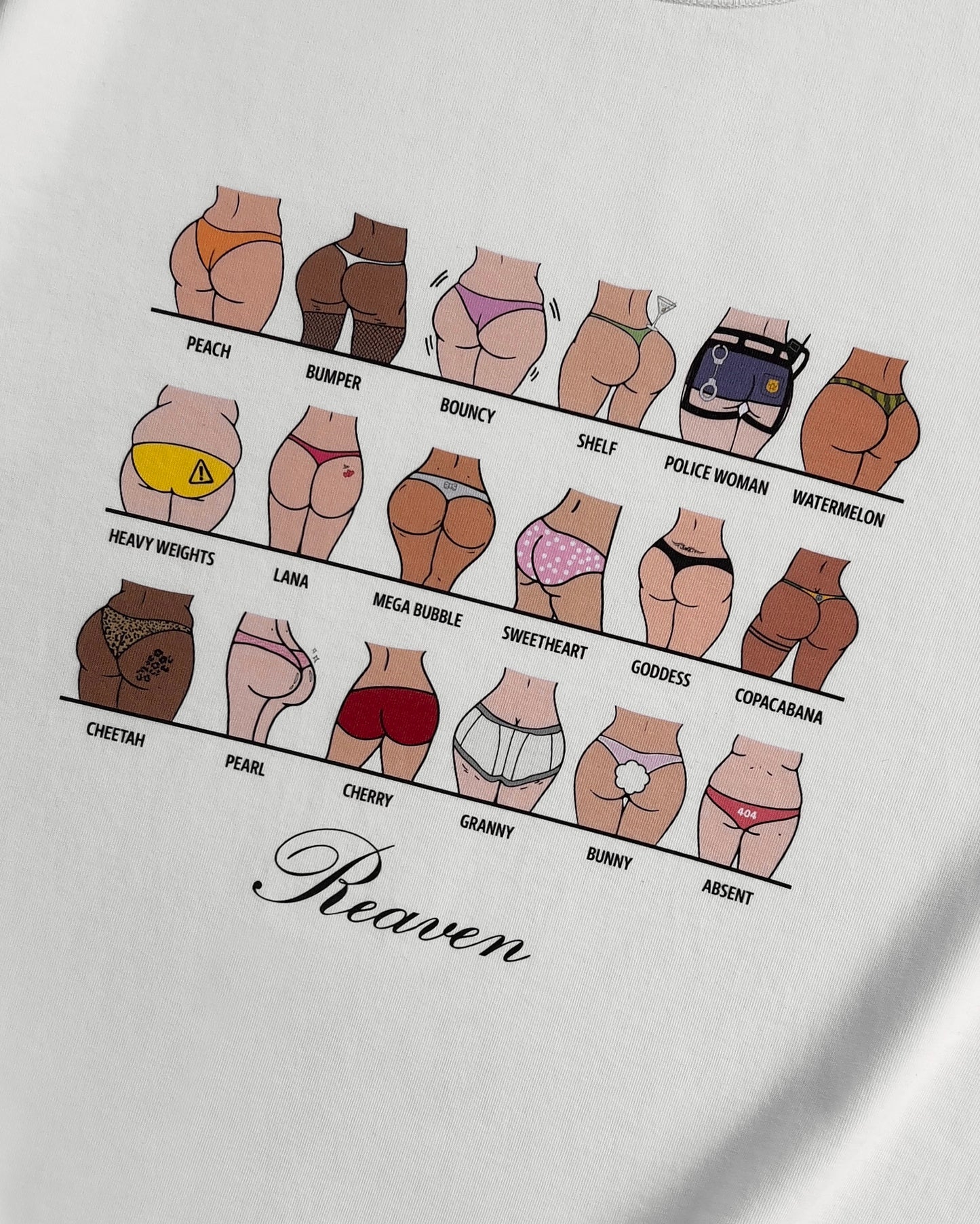 Reaven White Bootypedia T-Shirt