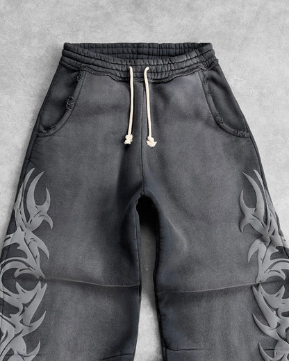 Reaven Washed Black Tribe Sweatpants