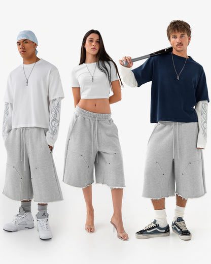 Reaven Grey Double Knee Sweatjorts