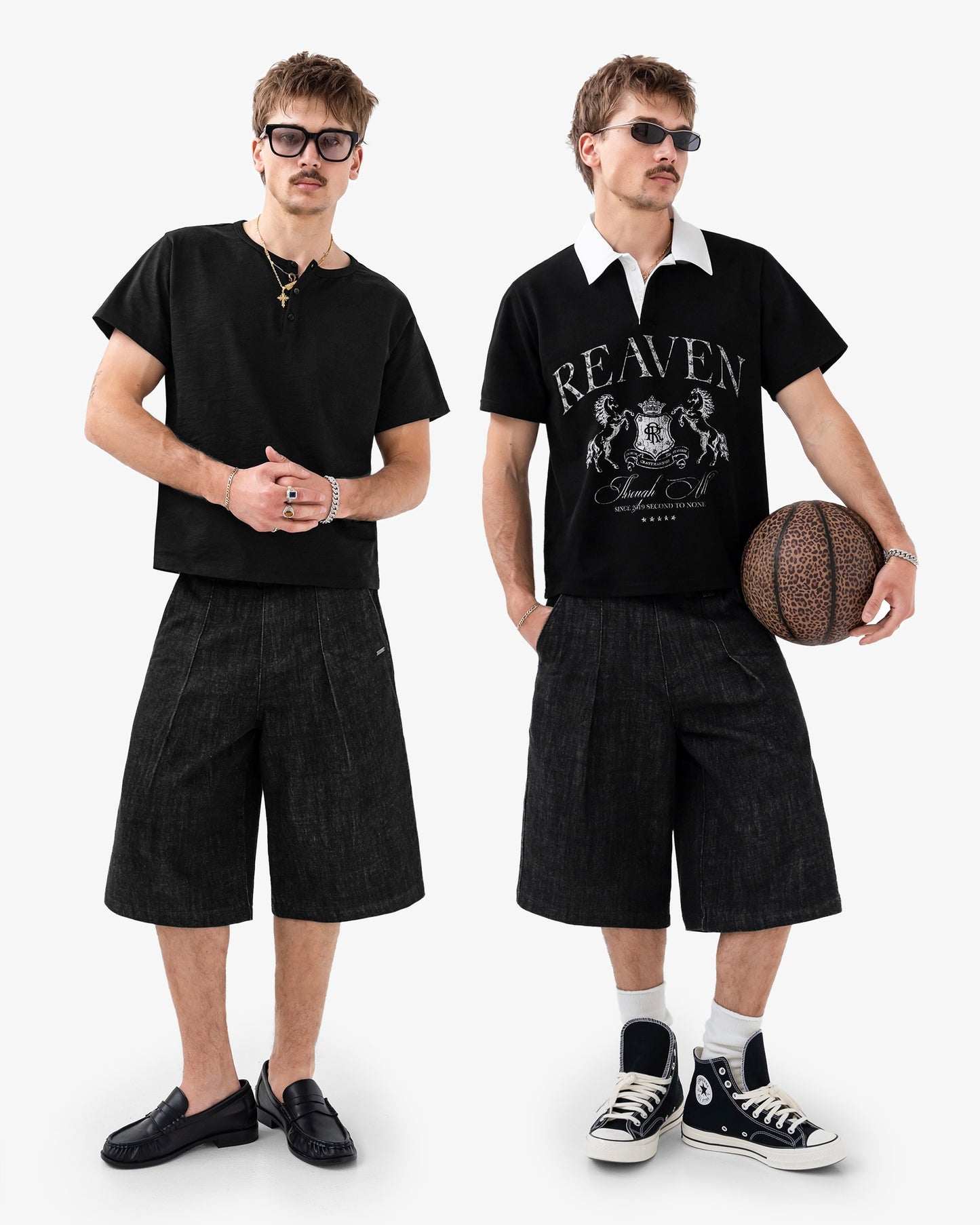 Reaven Raw Black Tailored Jorts