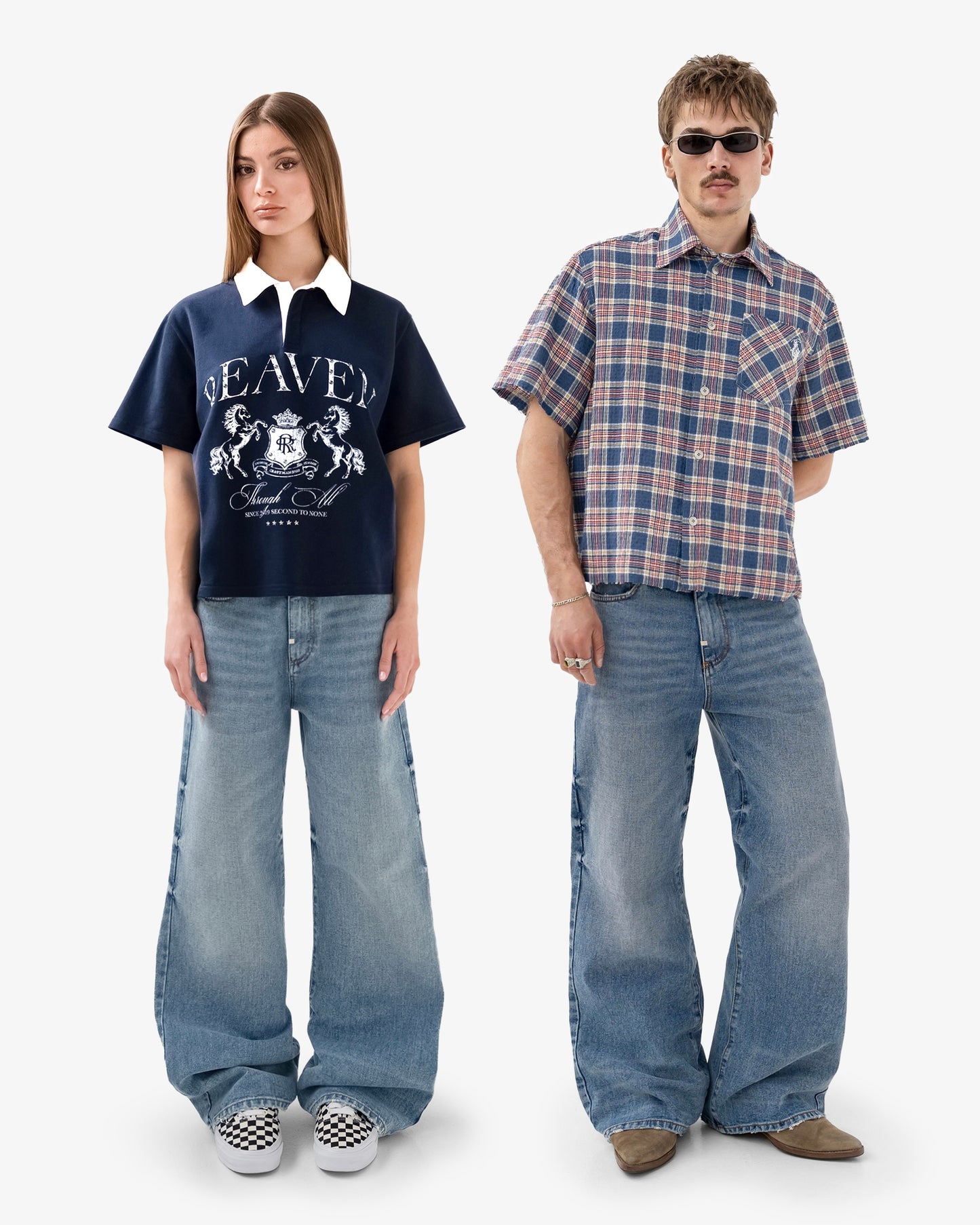 Reaven Washed Blue Bootcut Denim Jeans