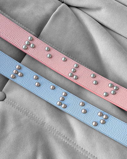 Reaven Pink Braille Belt