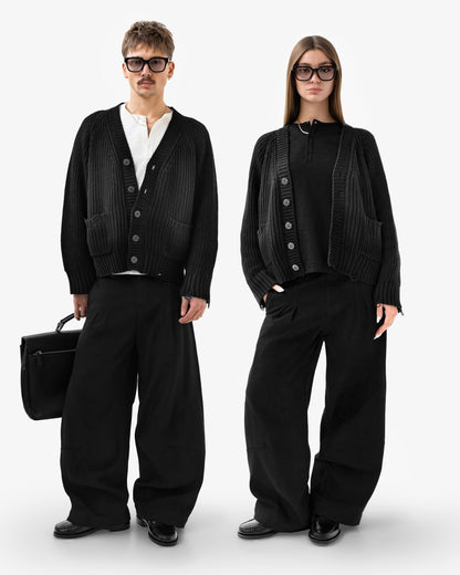 Reaven Black Sunfaded Cardigan