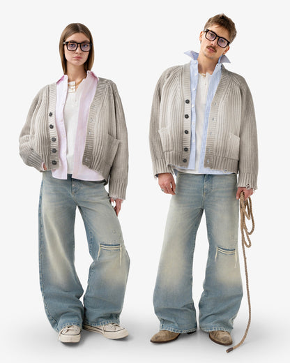 Reaven Grey Sunfaded Cardigan