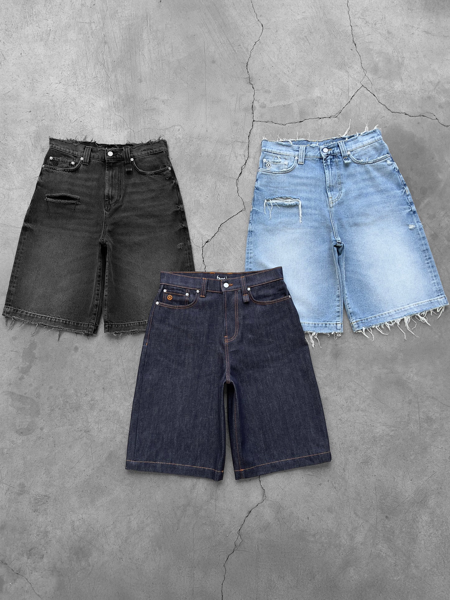 Reaven Washed Blue "The Denim Jorts" Jorts