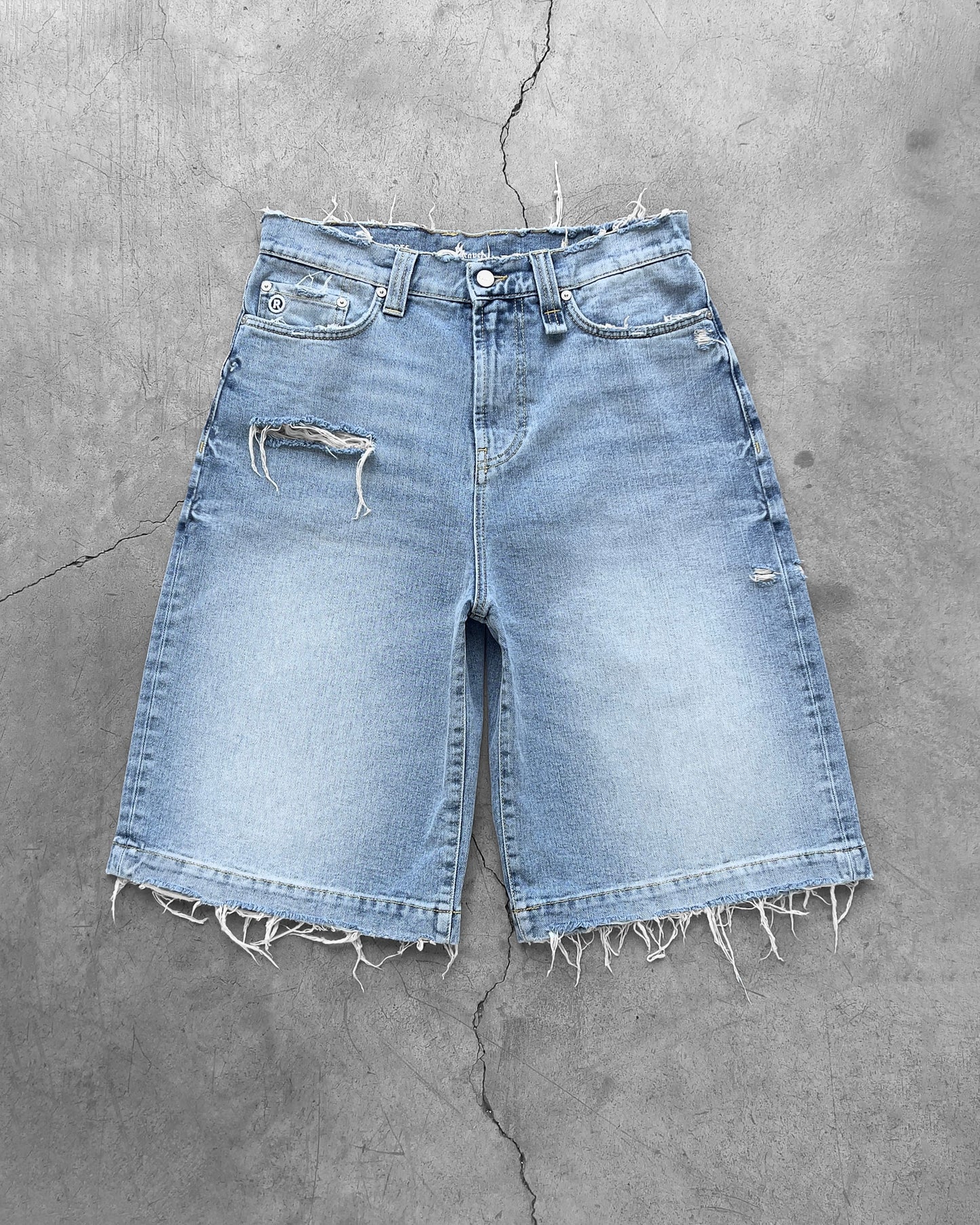Reaven Washed Blue "The Denim Jorts" Jorts