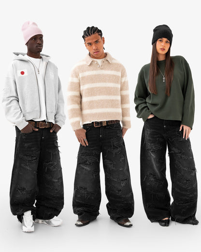 Reaven Washed Black Draco Denim Jeans