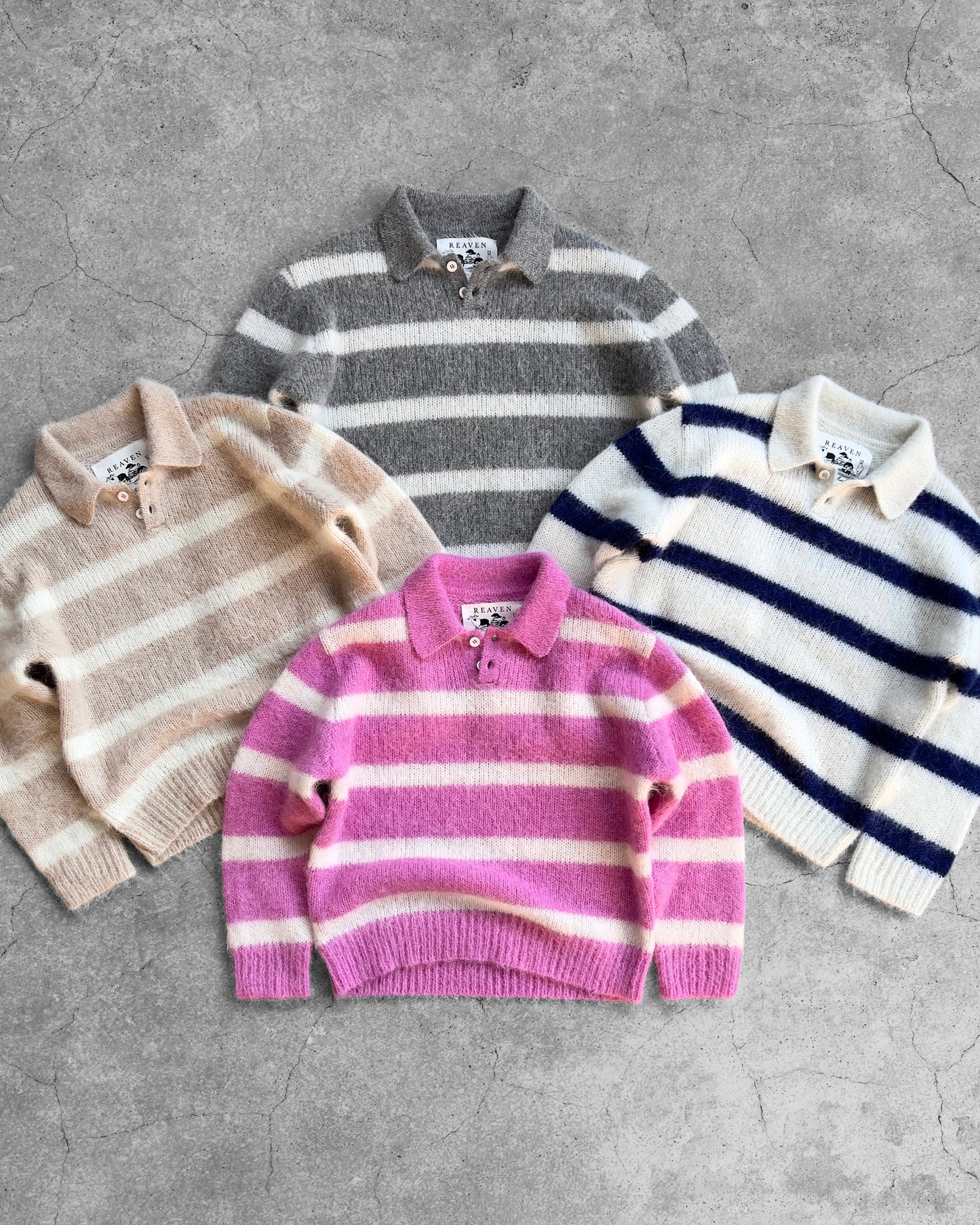 Reaven Wolf Grey Alpaca Polo Knit