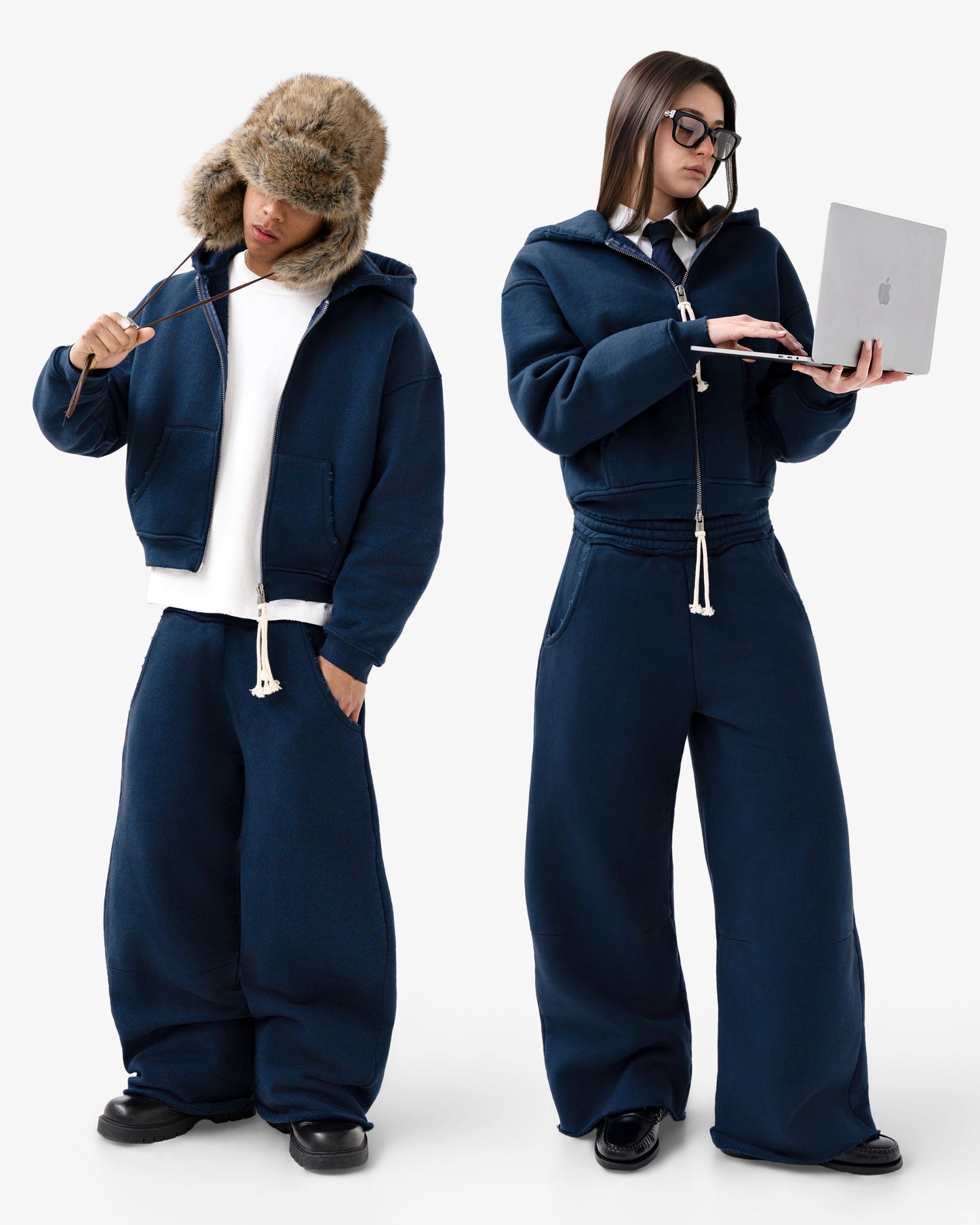 Reaven Navy Blue Sweatpants