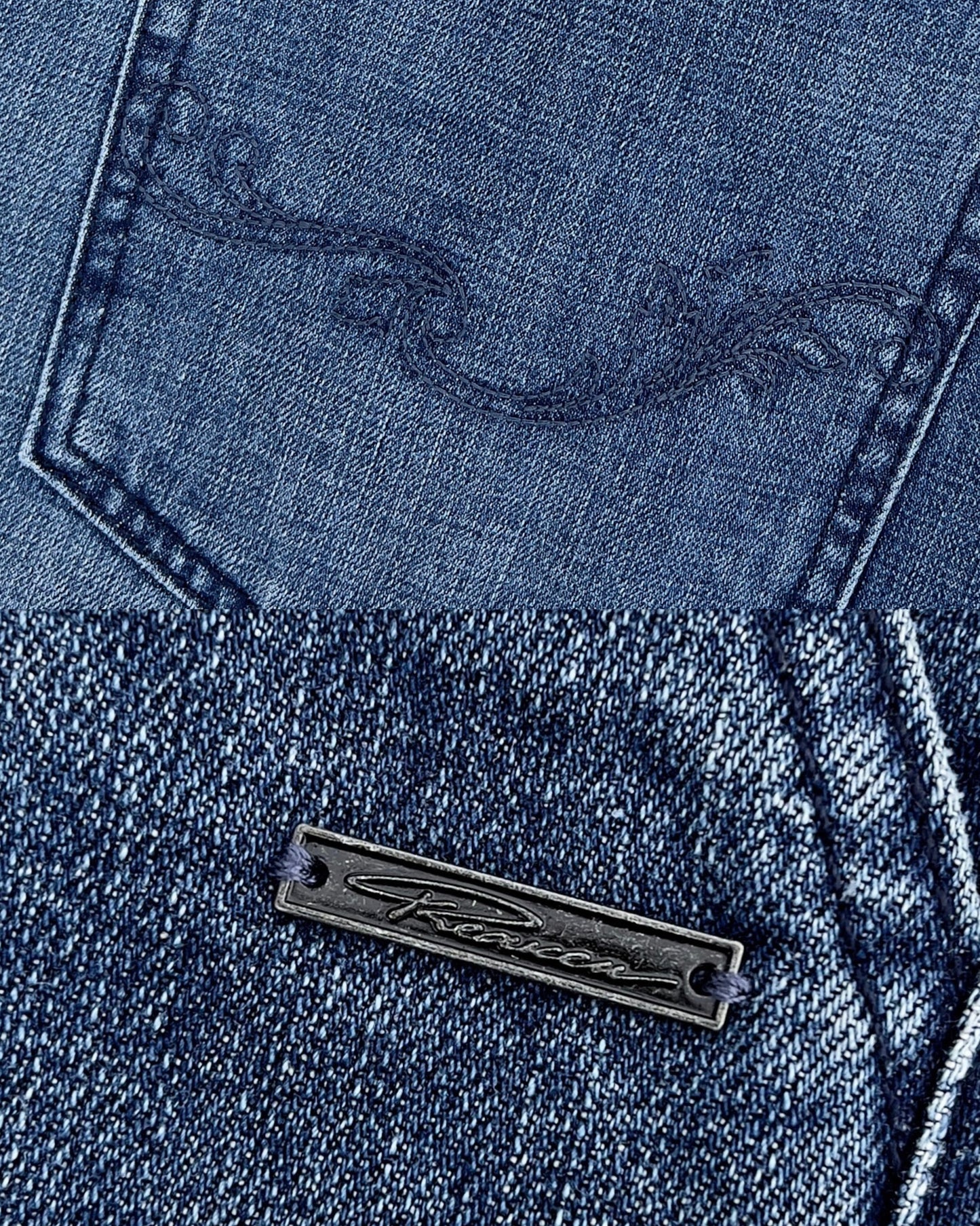 Reaven Washed Blue Tailored Jorts