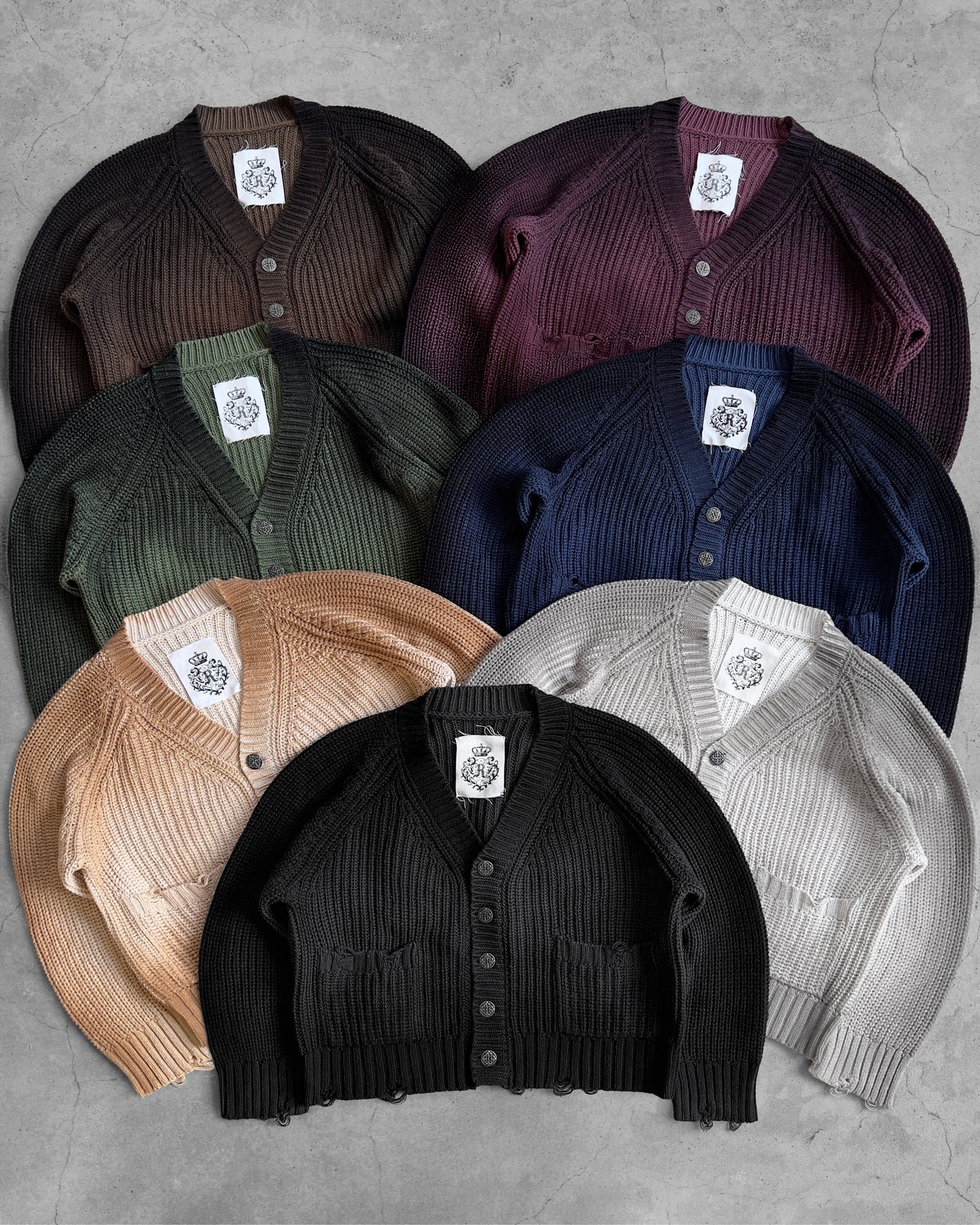 Reaven Black Sunfaded Cardigan