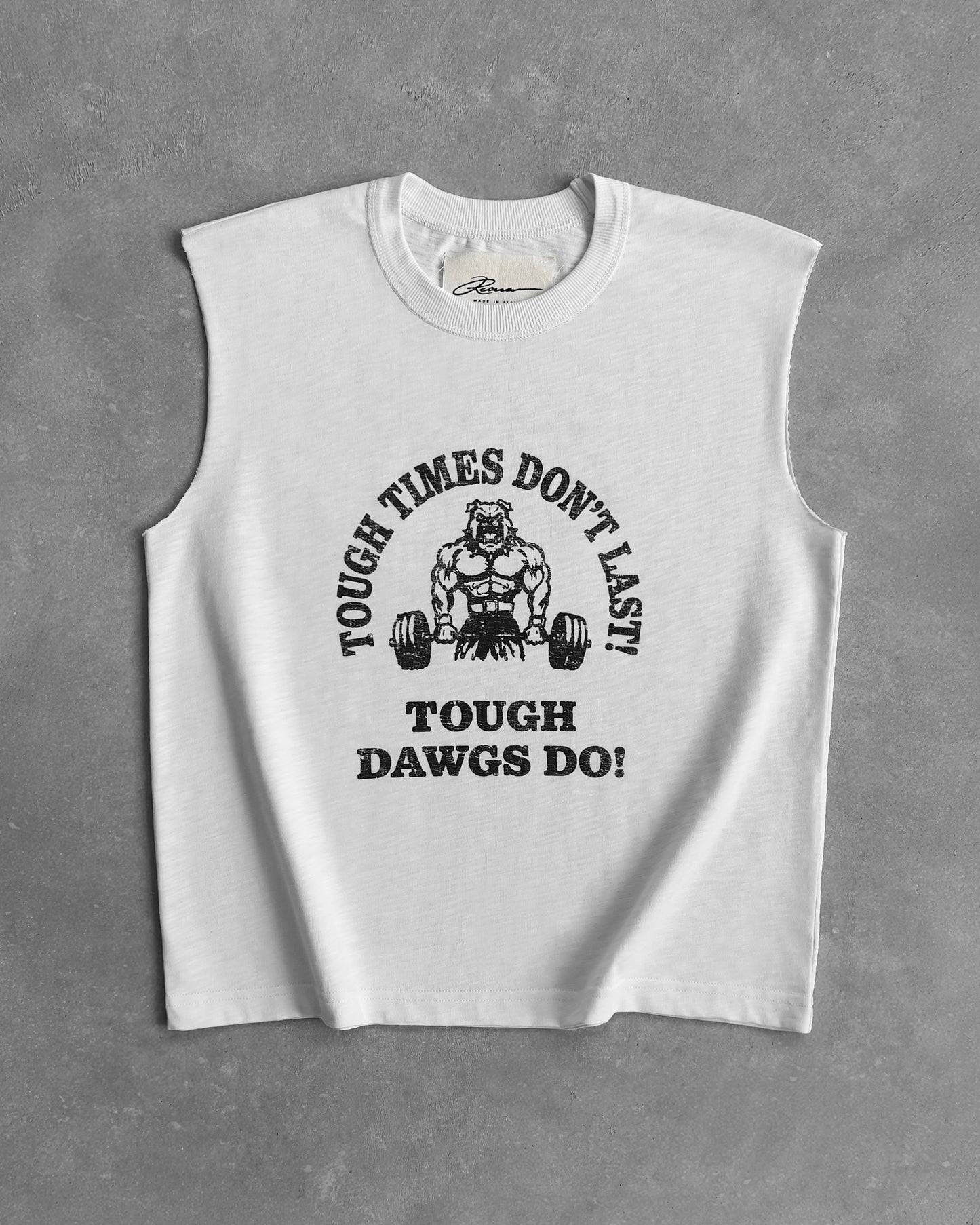 Reaven White Gym Tank