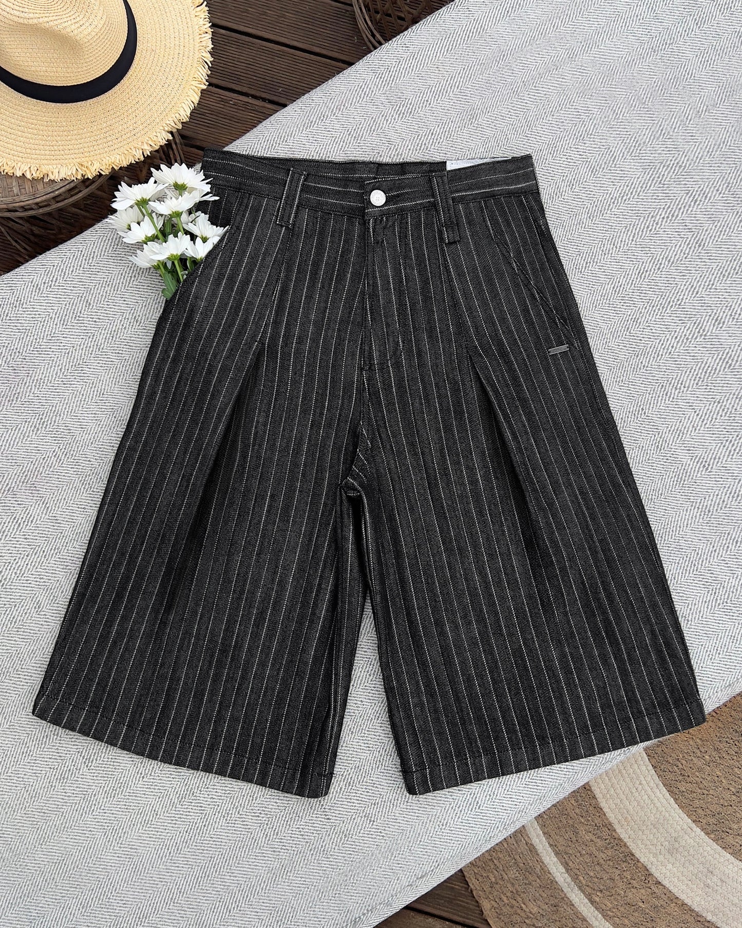 Reaven Pinstripe Tailored Jorts