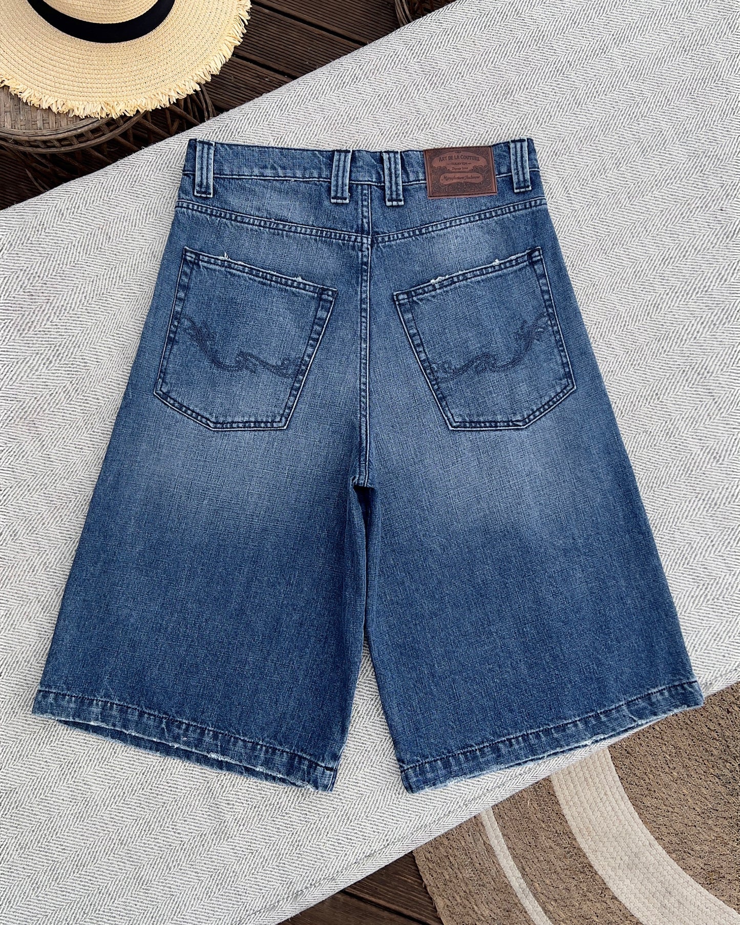 Reaven Washed Blue Tailored Jorts