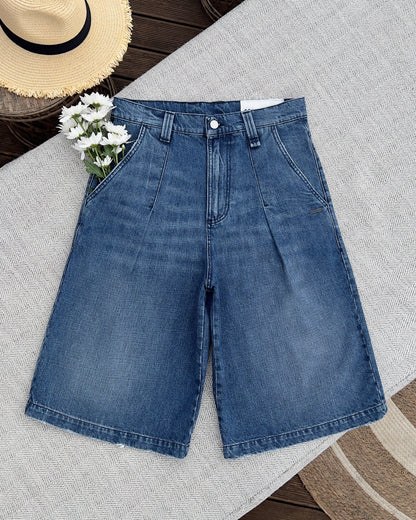 Reaven Washed Blue Tailored Jorts