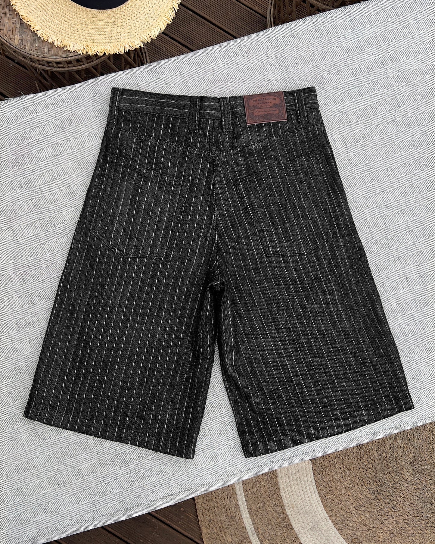 Reaven Pinstripe Tailored Jorts