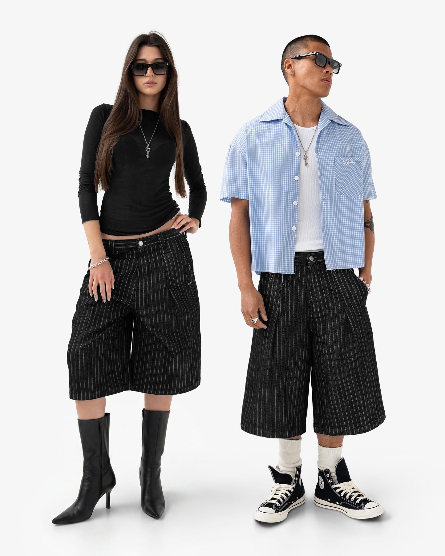 Reaven Pinstripe Tailored Jorts