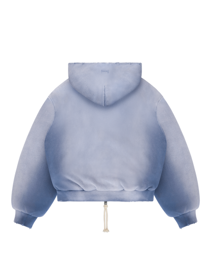 Reaven Sky Blue Thermal Zip Hoodie