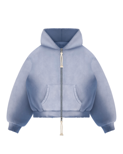 Reaven Sky Blue Thermal Zip Hoodie