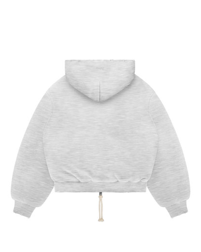 Reaven Heather Grey Thermal Zip Hoodie
