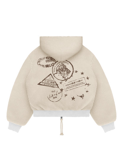 Reaven Heather Grey Thermal Zip Hoodie