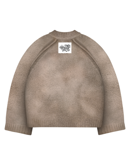 Reaven Mocha Brown Nuvola Mohair Knit