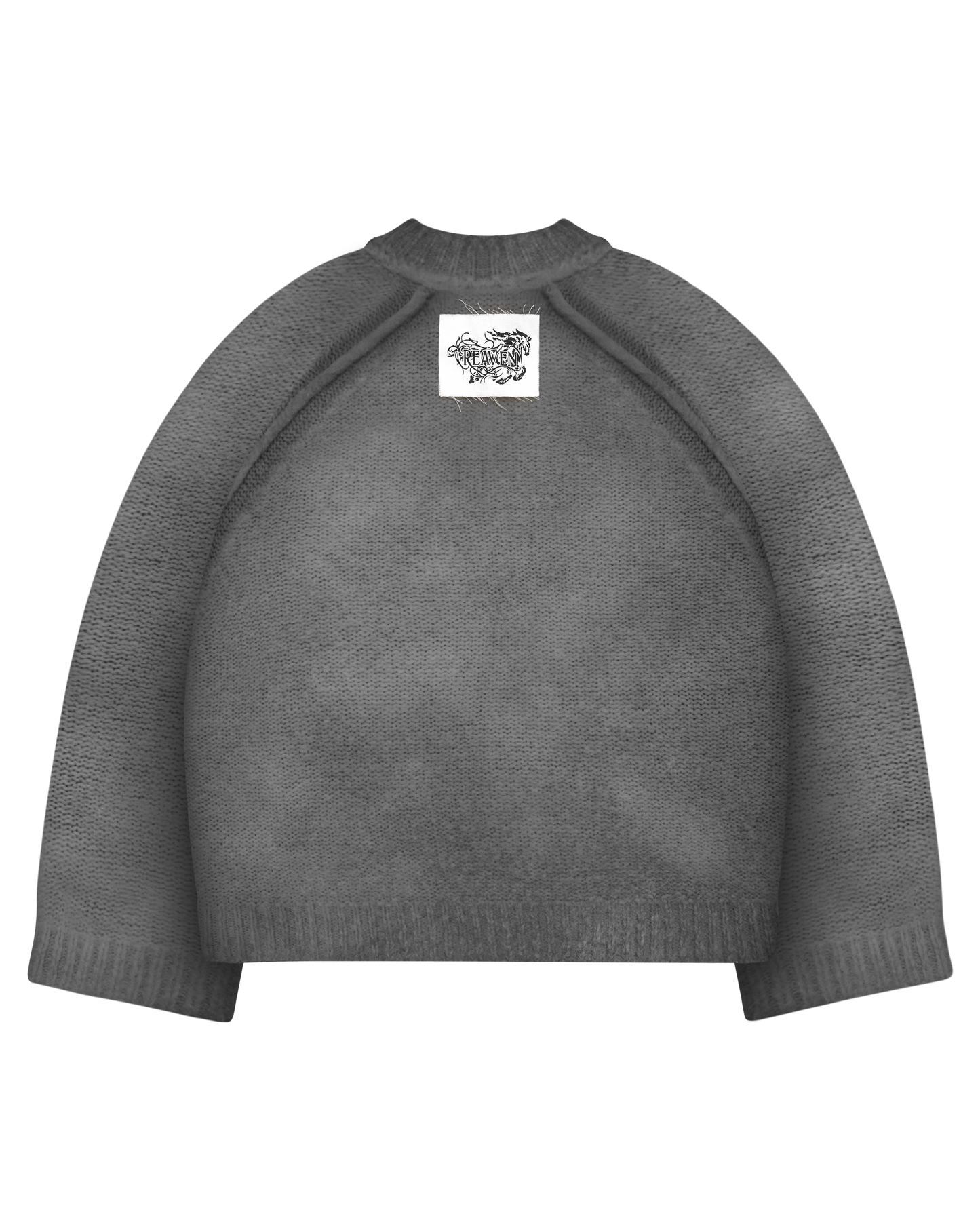 Reaven Onyx Grey Nuvola Mohair Knit