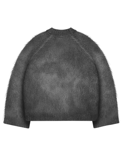 Reaven Onyx Grey Nuvola Mohair Knit