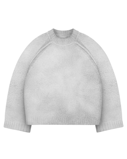 Reaven Pearl Grey Nuvola Mohair Knit