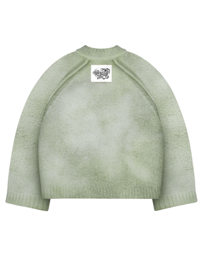 Reaven Matcha Green Nuvola Mohair Knit