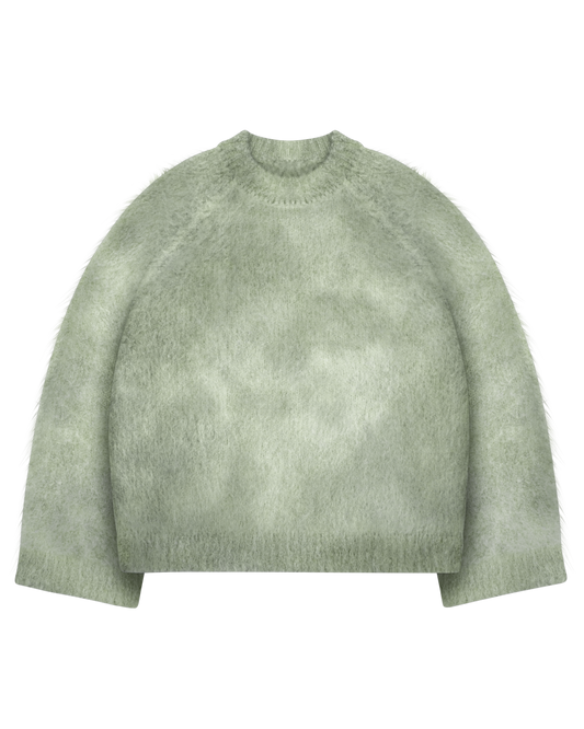Reaven Matcha Green Nuvola Mohair Knit