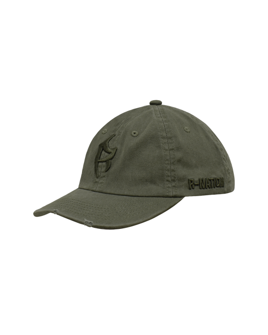Reaven Distressed Olive R-Nation Dad Hat
