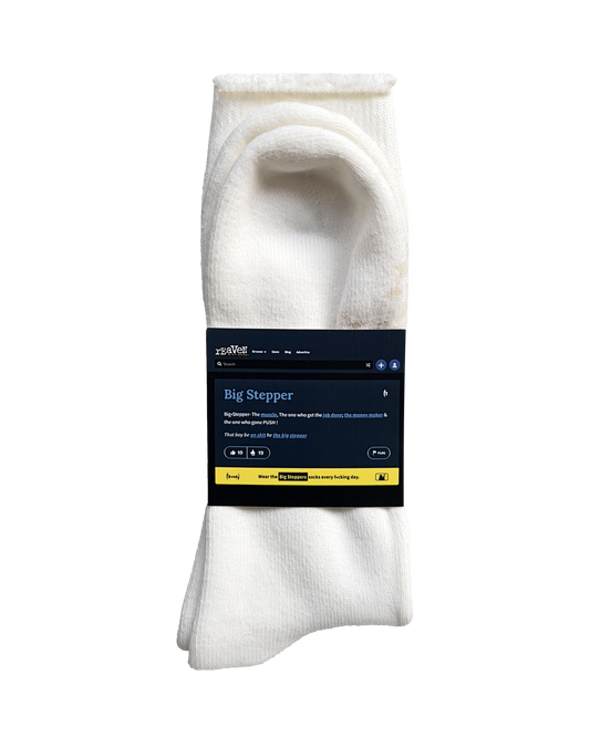 Reaven White Big Steppers Socks