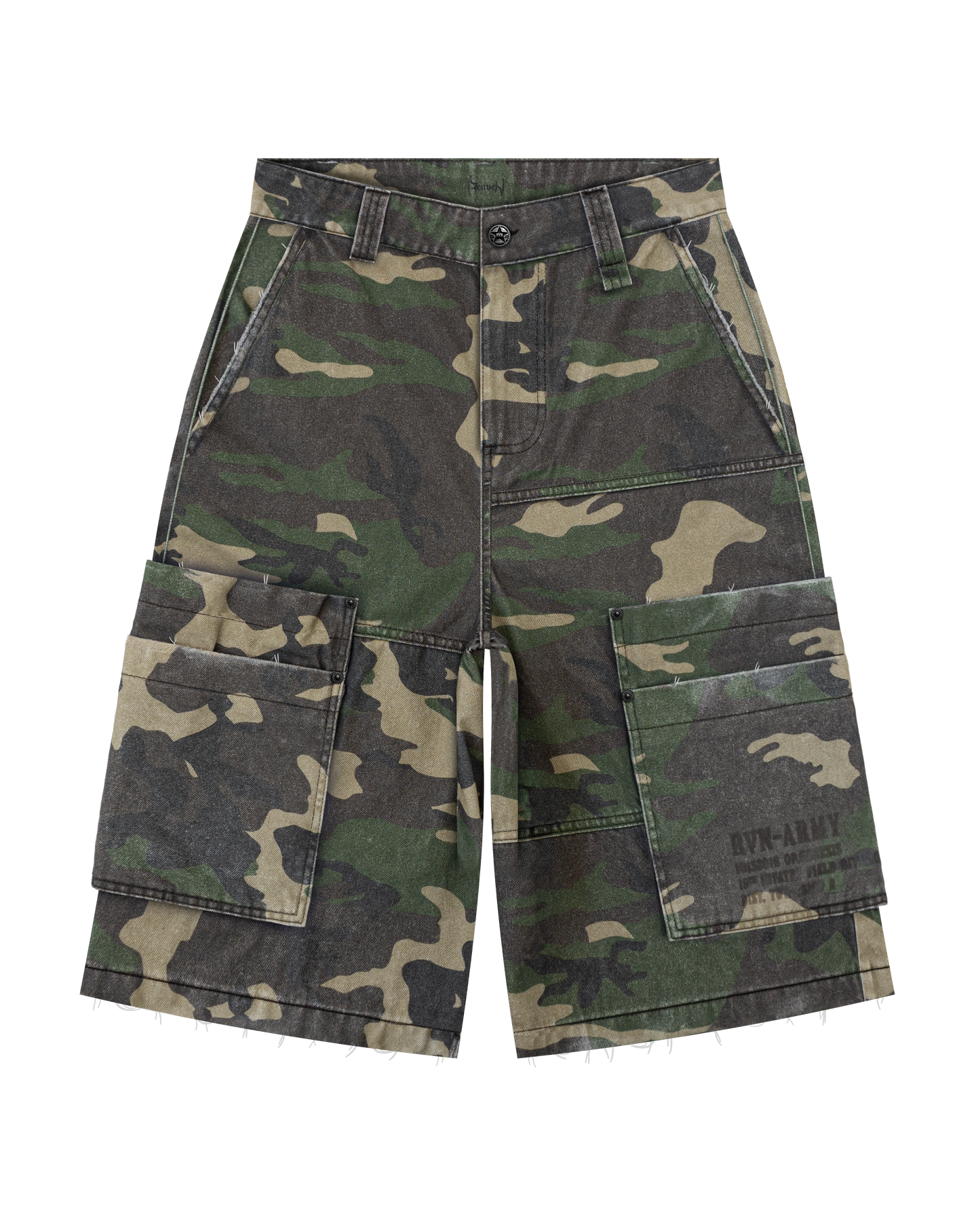 Reaven Woodland Camo Jorts