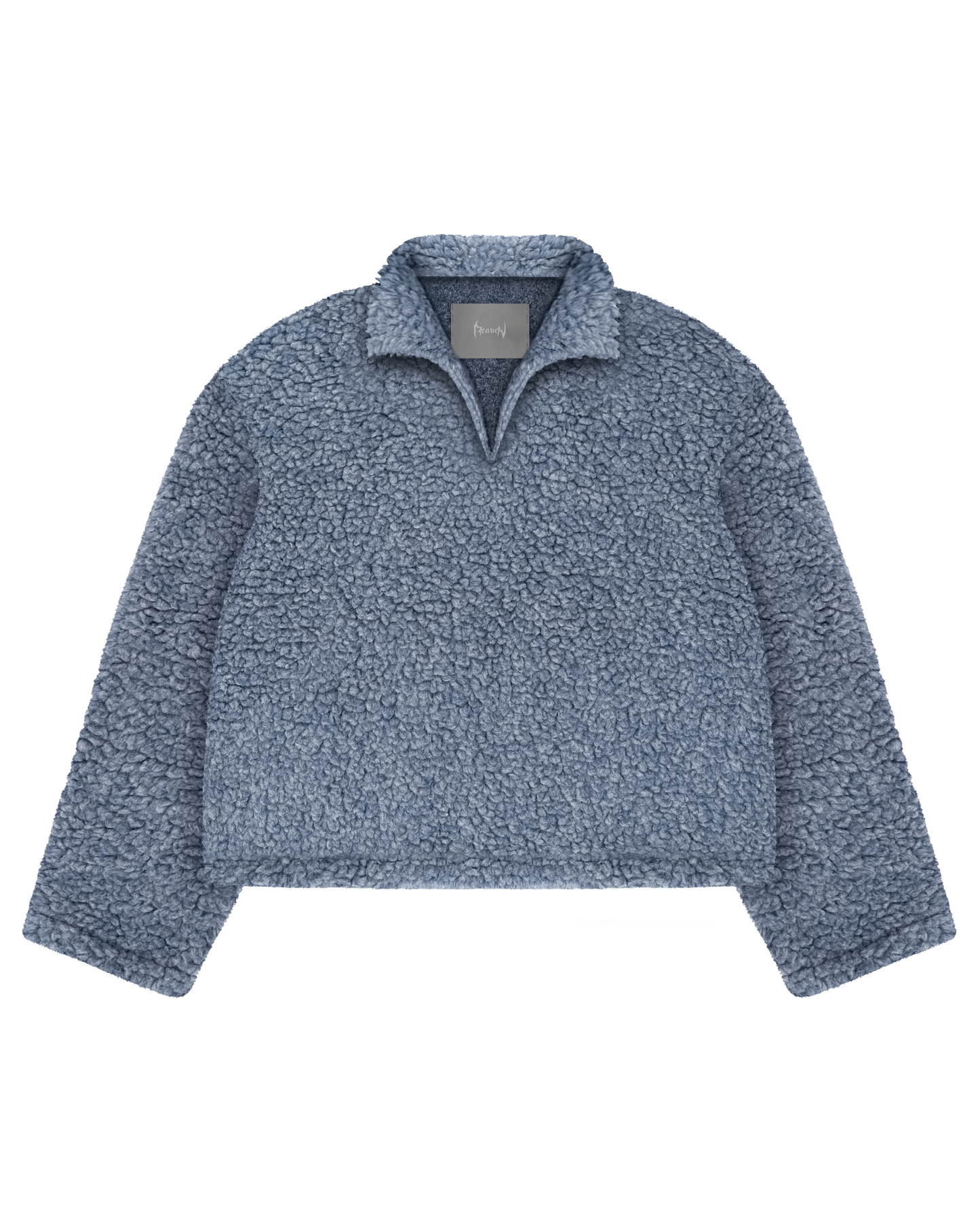 Reaven Fog Blue Wool Fleece