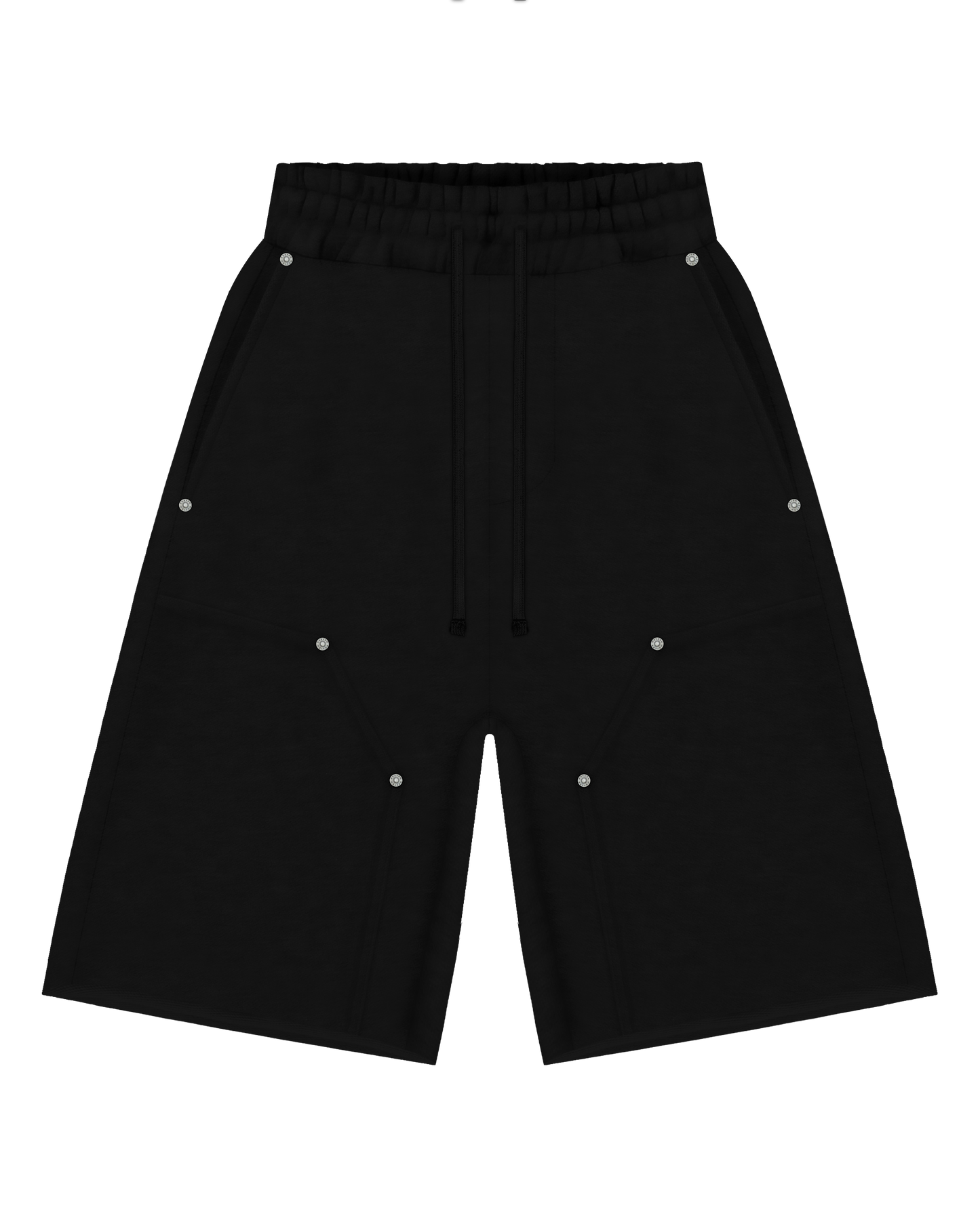 Reaven Black Double Knee Sweatjorts