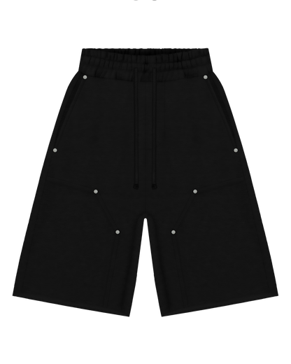 Reaven Black Double Knee Sweatjorts