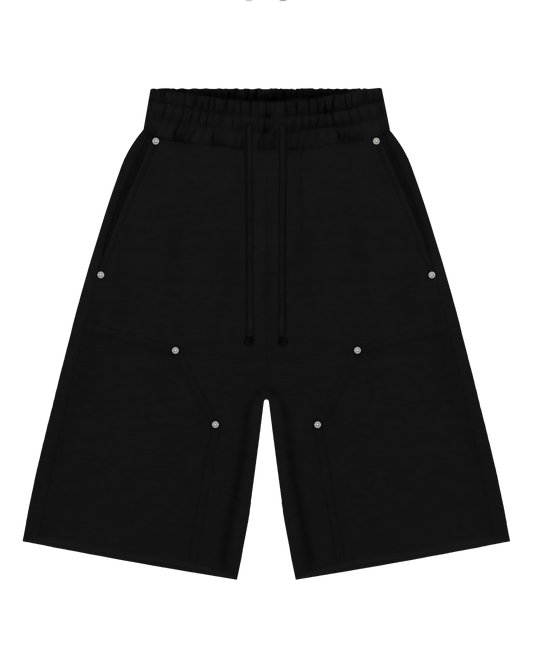 Reaven Black Double Knee Sweatjorts